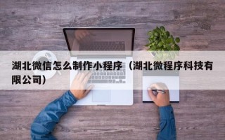 嘉峪关湖北微信怎么制作小程序（湖北微程序科技有限公司）
